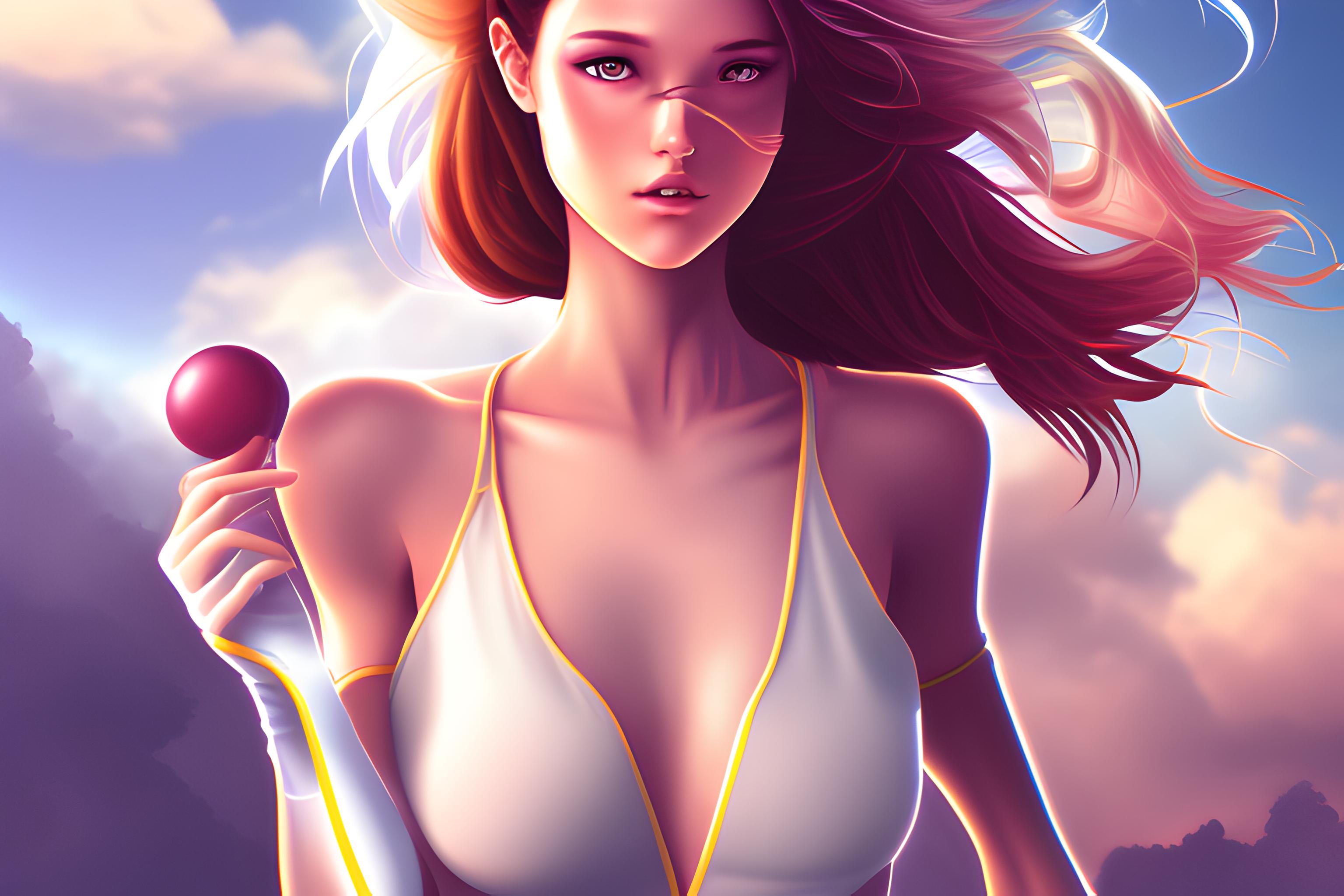 Un fille , manga ,sportive ,belle